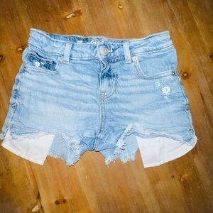 Cat & Jack Blue Jean Shorts with Distressed Details